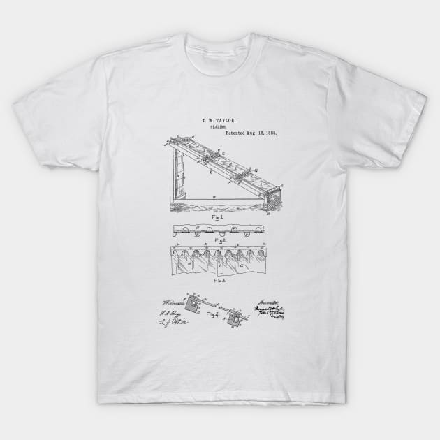 Glazing Vintage Patent Hand Drawing T-Shirt by TheYoungDesigns